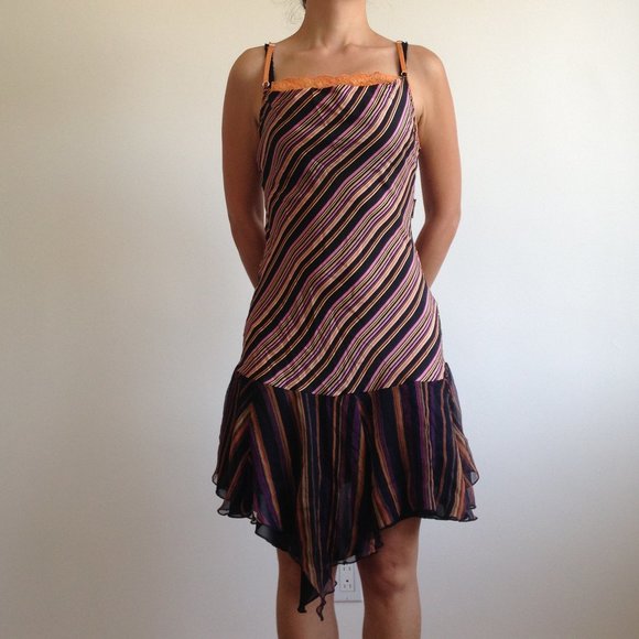 AXARA Paris - Silk Asymmetrical Dress - Picture 4 of 16